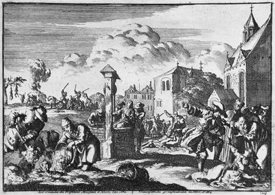 President Marsauts grusomhet i Niort mot protestantene, 1684 av French School
