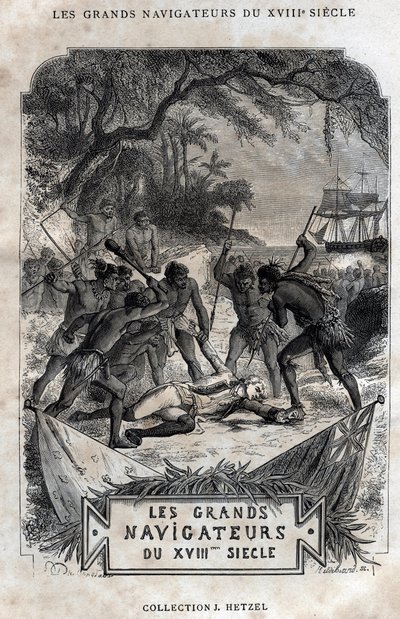The Death of Captain James Cook av French School