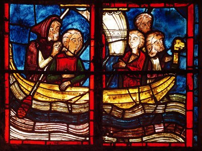 The Departure for Jerusalem, fra historien om St. Mary av Egypt i Chapelle de la Sainte-Croix av French School