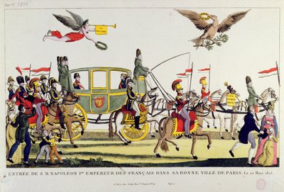 Napoleons inntog i Paris 20. mars 1815 av French School