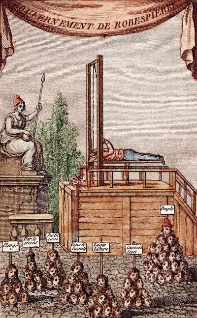 Henrettelsen av Robespierre, 28. juli 1794 av French School