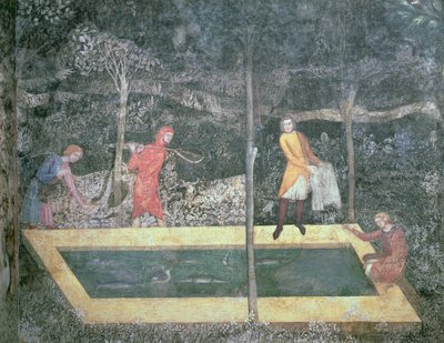 Fiskedammen, fra Stag Room, 1343 av French School