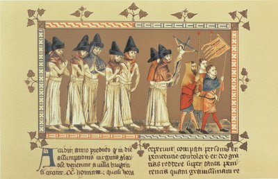 Flagellantene ved Doornik i 1349, kopi av en miniatyr fra Chronicle of Aegidius Li Muisis av French School
