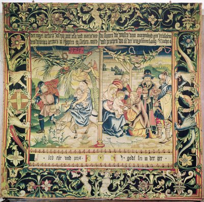 Flukten til Egypt og tilbedelsen av magiene, 1565 av French School