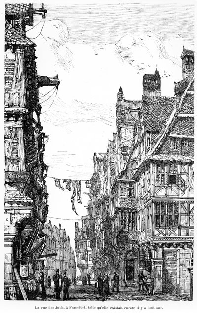 Frankfurt Judengasse, ca. 1860-70 av French School