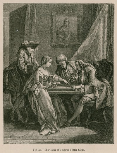 The Game of Trictrac; etter Eisen av French School