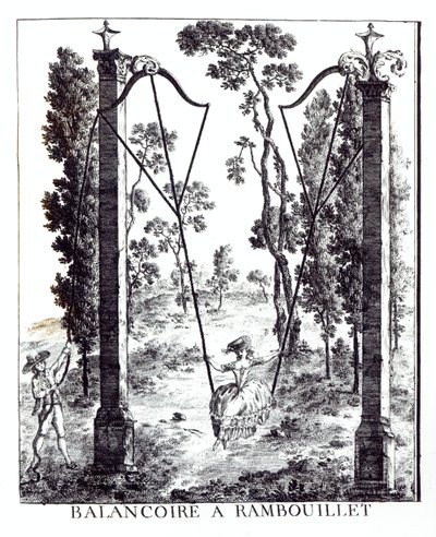Hageswingen ved Rambouillet, fra Details des Nouveaux Jardins a la Mode av George Louis le Rouge, utgitt 1775-78 av French School