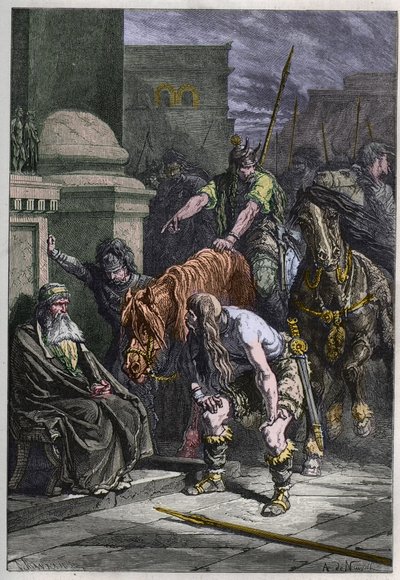 Gallerne i Roma - gravering fra "" Frankrikes historie fortalt til mine barnebarn"" - av Francois Guizot - 1872-1876 av French School