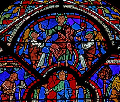 Det barmhjertige samaritanske vinduet: Kristus som forløsningen (w44) av French School