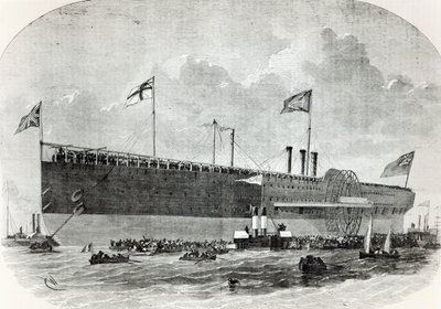 The Great Eastern, illustrasjon fra Le Nouvel Illustre, 1867 av French School