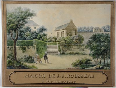 Eremitasjen i Montmorency (wc på papir) av French School