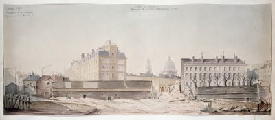 Hullet i Rue Monge, College of Navarre og Polytechnic School of Paris, 1870 av French School