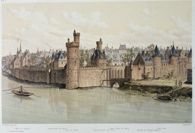 The Hotel and the Tower of Nesles i 1380 - i "Paris gjennom tidene", sent på 1800-tallet av French School