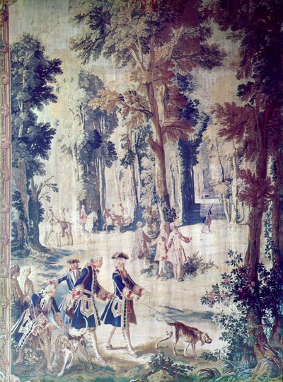 The Hunt of Louis XV, billedvev, midten av 1700-tallet (teppe) av French School