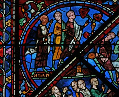 Joseph-vinduet: han ønsker sine brødre velkommen (w41) av French School