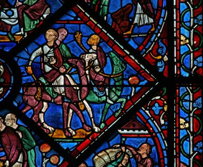 Joseph-vinduet: brødrene hans reiser til Egypt (w41) av French School