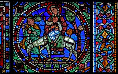 The Life of Christ window: Flight into Egypt - the return (w50) av French School