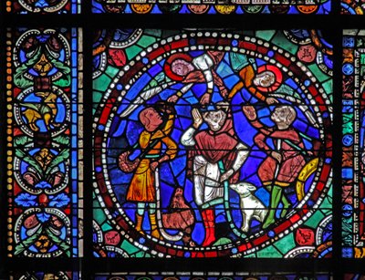 The Life of Christ window: The Annunciation to Shepherds (w50) av French School