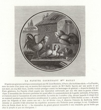 Markisen de Lafayette frier til Madame Bailly av French School
