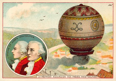 Montgolfier Brothers første ballongoppstigning av French School