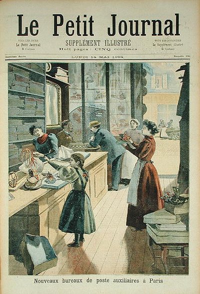 The New Auxiliary Post Office i Paris, fra Le Petit Journal, 18. mai 1894 av French School