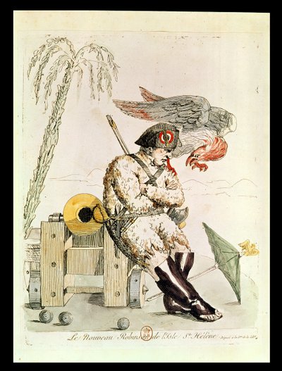 The New Robinson of St. Helena, 1815 av French School