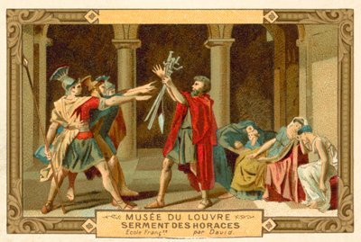 The Ed of the Horatii (chromolitho) av French School