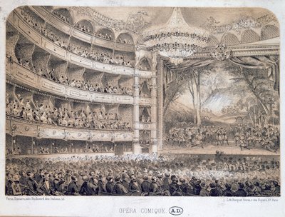 Opera Comique i Paris, 1850-60 av French School