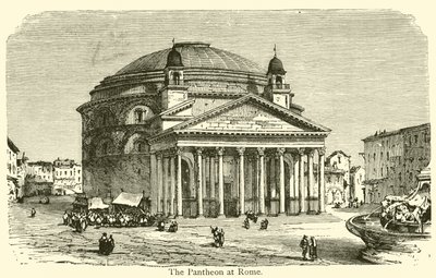 Pantheon i Roma (gravering) av French School