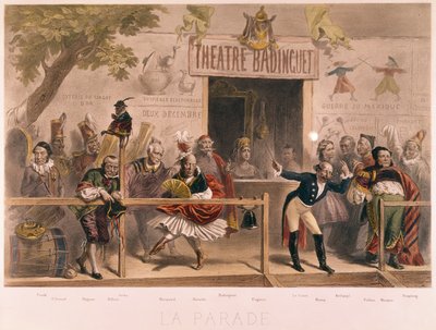 Paraden, karikatur av Napoleon III og hans hoff (1808-73), fra La Menagerie Imperiale, ca. 1870 av French School