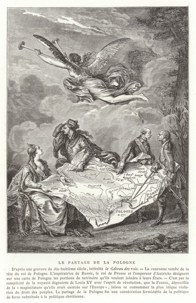 Delingen av Polen, 1772 av French School