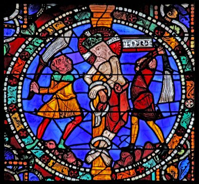 The Passion-vinduet: The Flagellation (w51) av French School