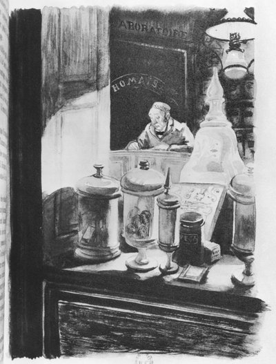 The Pharmacist Homais, illustrasjon fra 