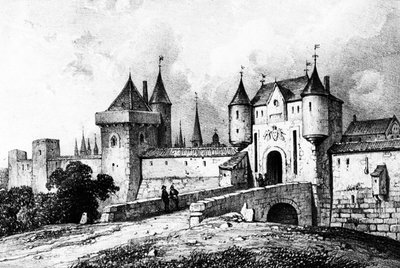 Porte Saint-Honoré, Paris på 1200-tallet av French School