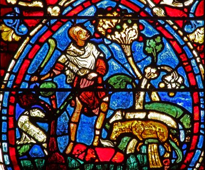 The Prodigal Son-vinduet: passer på sauen (w35) av French School