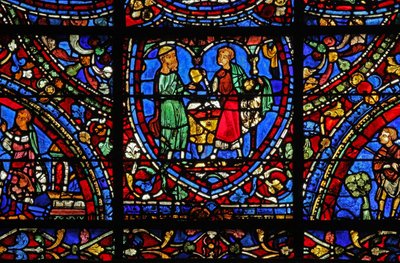 The Prodigal Son-vinduet: mottar sin arv (w35) av French School