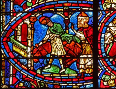 The Prodigal Son-vinduet: den fete kalven blir drept (w35) av French School