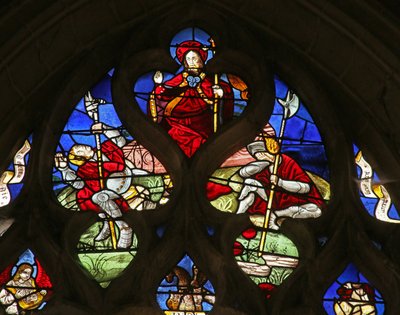 The Resurrection (pelikanen med ungene sine nedenfor) av French School