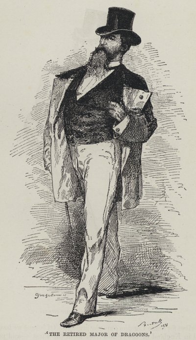 'The Retired Major of Dragoons' (gravering) av French School