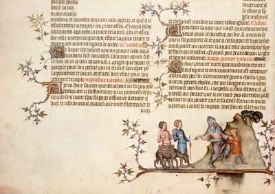 The Sacrifice of Isaac, fra The Bible of Jean de Sy, ca.1355 av French School