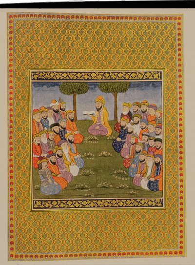 The Skylights of Knowledge and History, illustrasjon for The Arabian Nights, 1895 (fargegravering) av French School