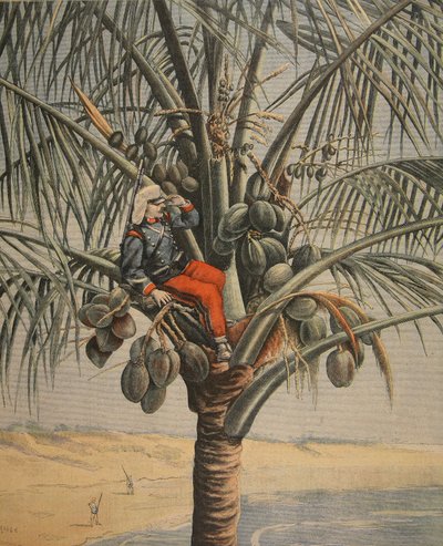 The Spanish American War, illustrasjon fra Le Petit Journal: Supplement illustre, 12. juni 1898 av French School