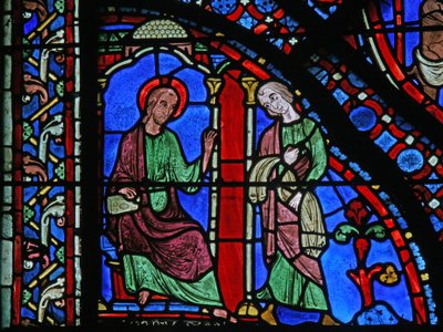 The St James Window: James sender kappen sin for å kurere Filetus (w5) av French School