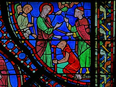 The St James Window: helbreder en lammelse (w5) av French School