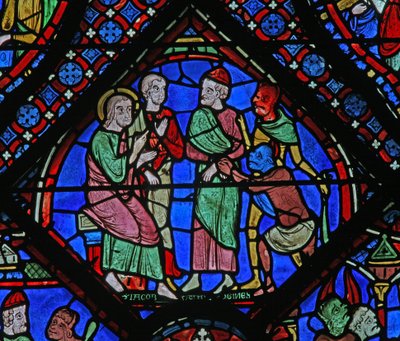 The St James Window: med Almongenes (Hermogines), Filetusand demoner (w5) av French School