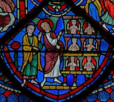 St Thomas-vinduet: Gad vist et palass av en engel (w23) av French School