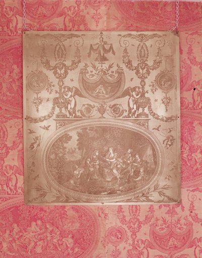 The Story of Telemachus, plate for trykking på Toile de Jouy-stoff (kobber) av French School