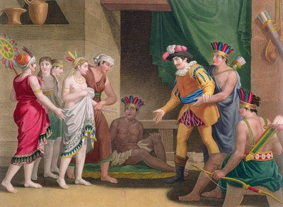 Historien om den aztekiske prinsessen Amazilly og hennes bror Telasco av French School