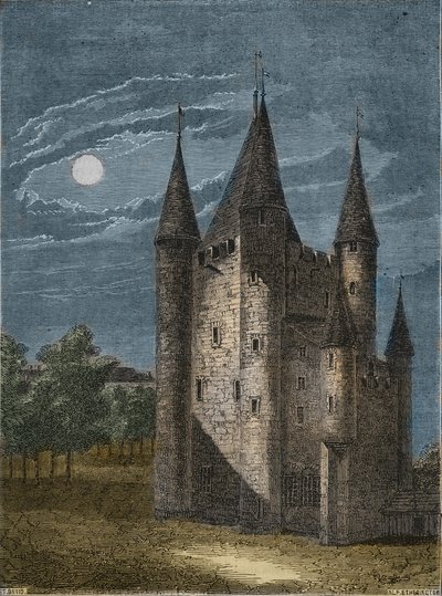 The Temple, a medieval fortress in Paris - La Tour du Temple, place of detention of the royal family av French School