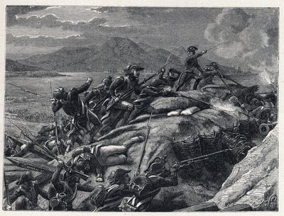 The Terror during the French Revolution: the siege of Toulon from September to December 1793 by the troops of Captain Napoleon Bonaparte against the city allied to the English forces. av French School